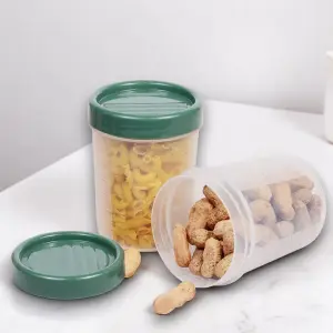 Pack of 3 Airtight Candy Storage Jar – Food Grade Plastic Jar for Kitchen, Snacks & Pantry Organization