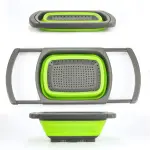 Collapsible Silicone Colander & Strainer – Quick Drain Kitchen Basket for Fruits, Vegetables & Pasta
