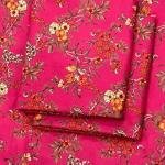 2 Pcs Women's Unstitched Printed Pink Suit Ⓜ