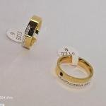 Gold Plated Plain Ring With White zircon - 1 Pc Delight For Women
