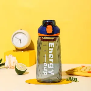 750ml Energy Cup Water Bottle | Leak-Proof Gym School Office BPA-Free Plastic Bottle with Lock Cap for Boys Girls