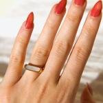 Chic Gold Plated Pearl Ring for Women - 1 pcs Plain Design