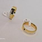 Gold Plated Plain Ring With White zircon - 1 Pc Delight For Women