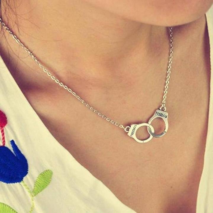 Charms Hanging Silver Plated Gemstone Pendant