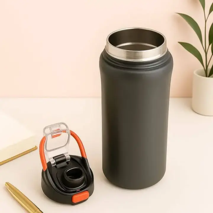 700ml 316 Stainless Steel Thermos Bottle – Hot & Cold Insulated Water Flask with Flip Straw Lid | Keeps Hot for 12 hrs & Cold for 18 hrs