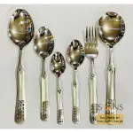 29 Pcs Stainless Steel Cutlery Set with Stand – Elegant Spoon, Fork & Knife Set for Dining